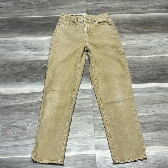 American eagle mom straight corduroy pants size 0 - Picture 1 of 9